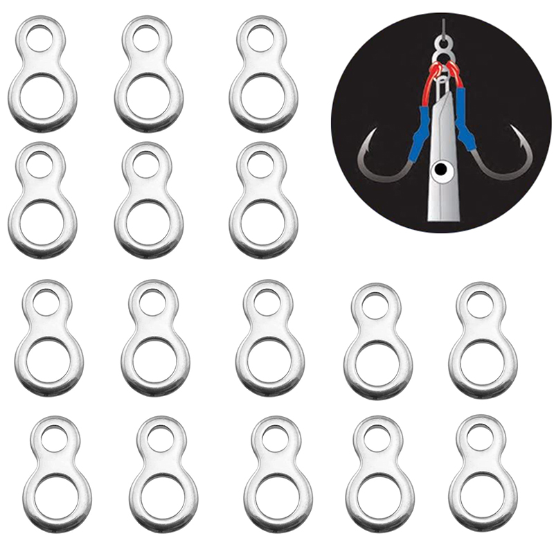 Fishing Lure Accessories - 10-50Pcs Stainless Steel Fishing Solid Ring