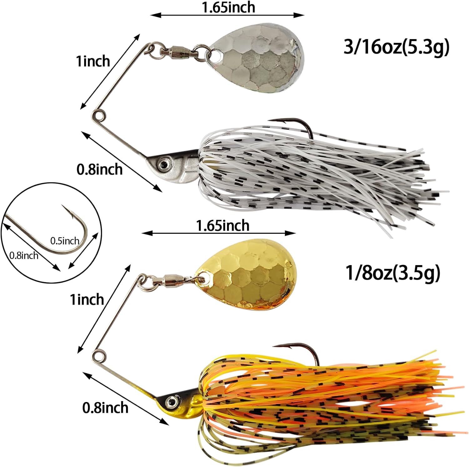 Eupheng Spinner Bait Spoon Wir - đánh giá và giá Fishing Lure Soft Plastic
