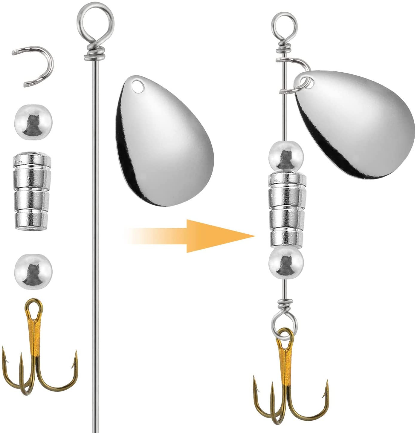 30/100 Viên Spinner Dụ Làm Trụ - đánh giá và giá Fishing Lure Spinnerbait