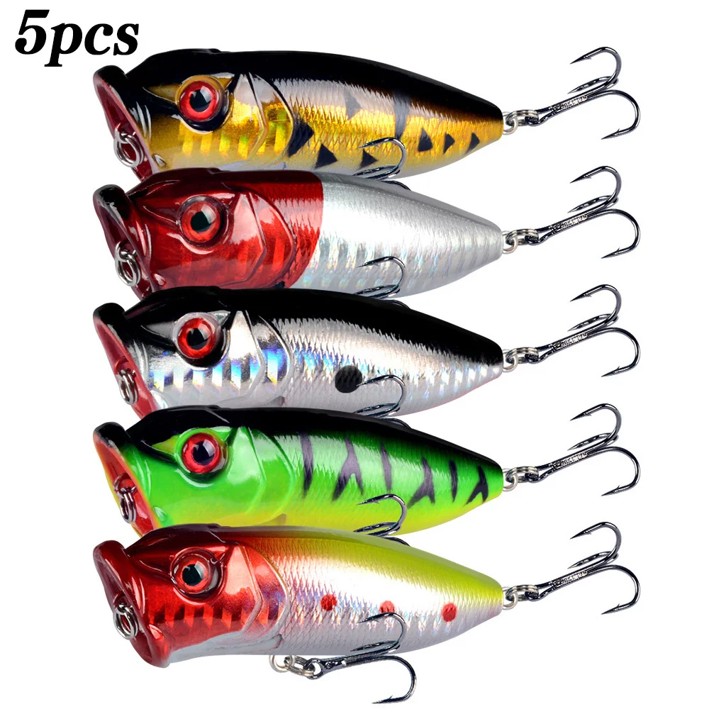 5Pcs Popper Fishing Lures 3d E - đánh giá và giá Fishing Lure Popper