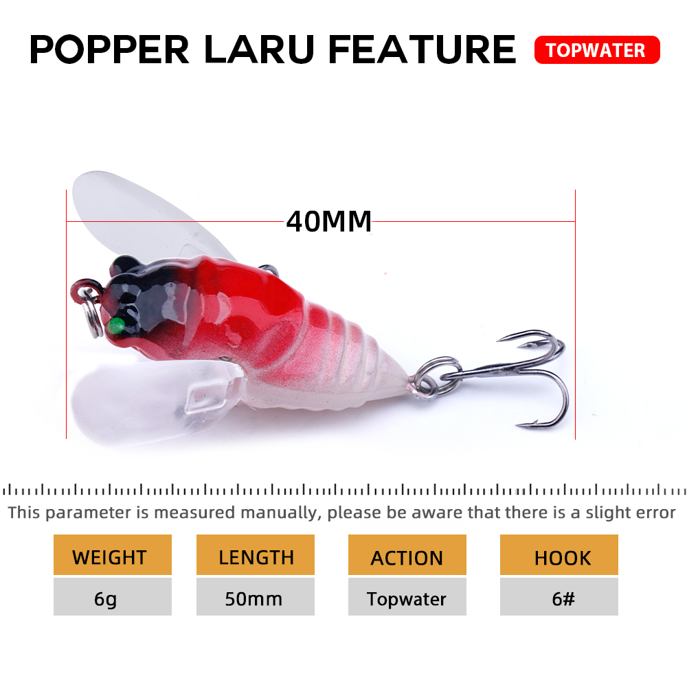 Agoie 6.5g 5cm Topwater Popper - đánh giá và giá Fishing Lure Popper