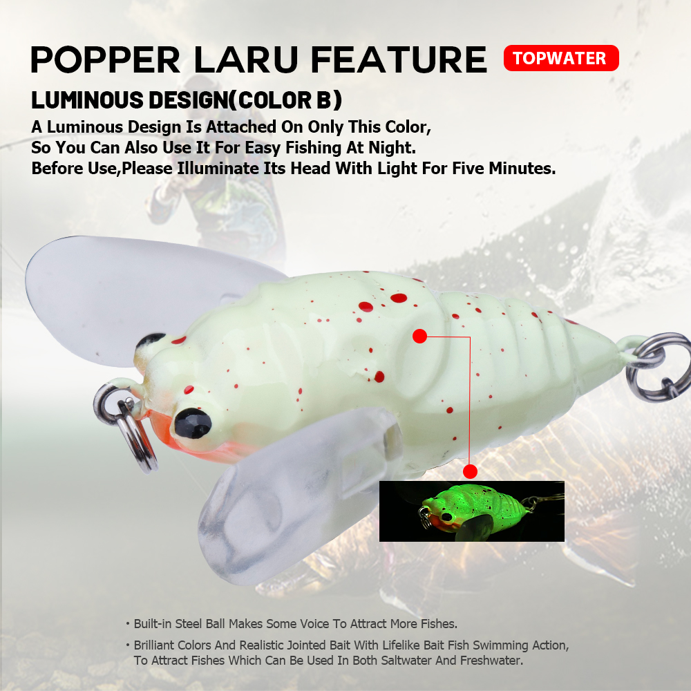 Agoie 6.5g 5cm Topwater Popper - đánh giá và giá Fishing Lure Popper