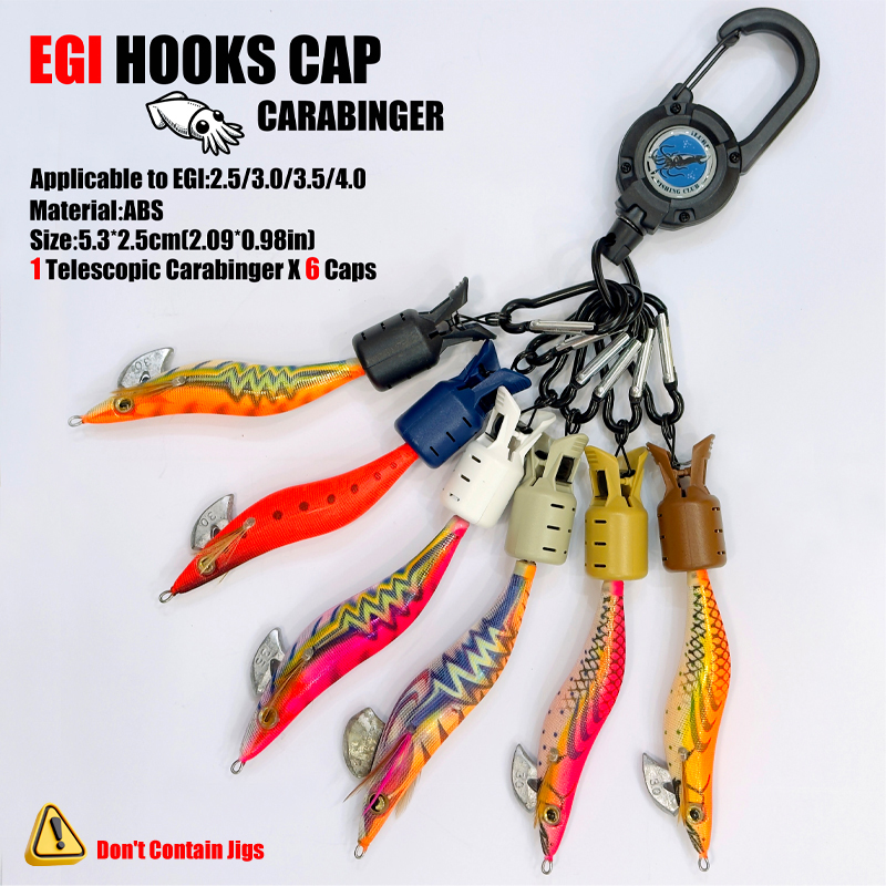 Squid Jig Hook Caps and Carabi - đánh giá và giá Fishing Lure Jig
