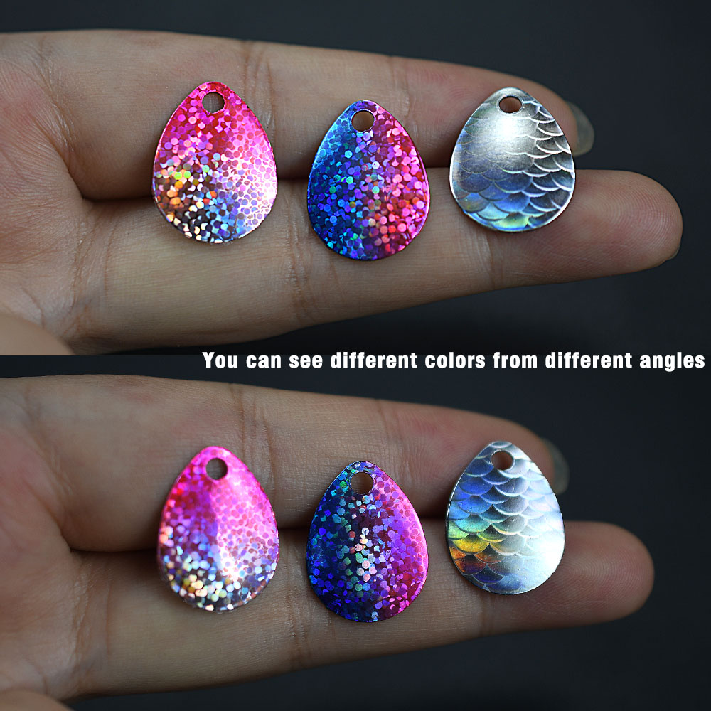 6Pcs Iridescent Fish Scale Spo - đánh giá và giá Fishing Lure Blade Bait