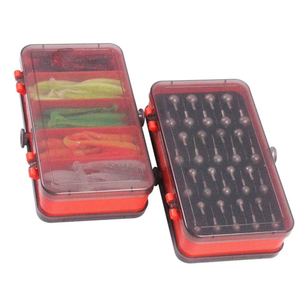 Portable Double Sided Split Ba - đánh giá và giá Fishing Lure Soft Plastic