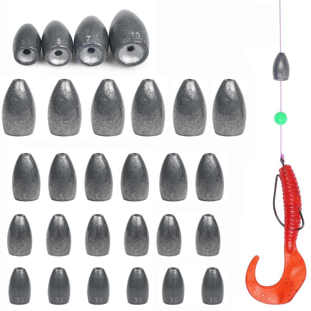 Bullet Fishing Sinkers Weights - đánh giá và giá Fishing Lure Making Kit