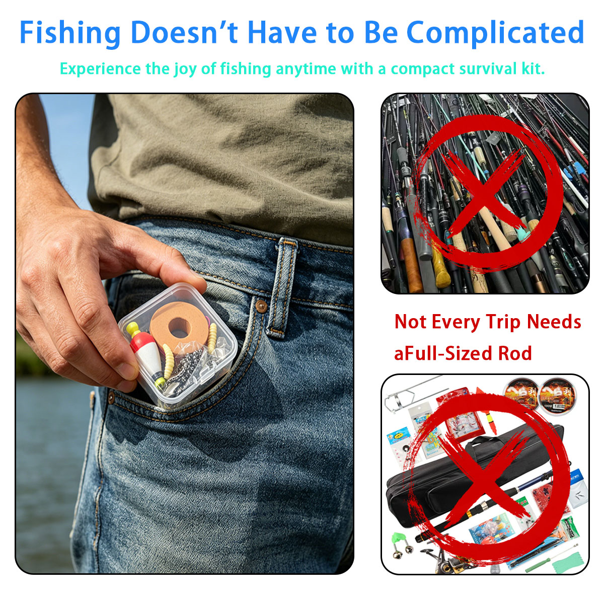 Portable Emergency Fishing Gea - đánh giá và giá Fishing Lure Box