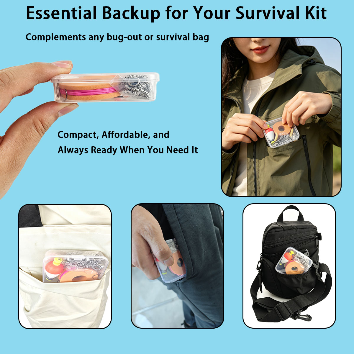 Portable Emergency Fishing Gea - đánh giá và giá Fishing Lure Box