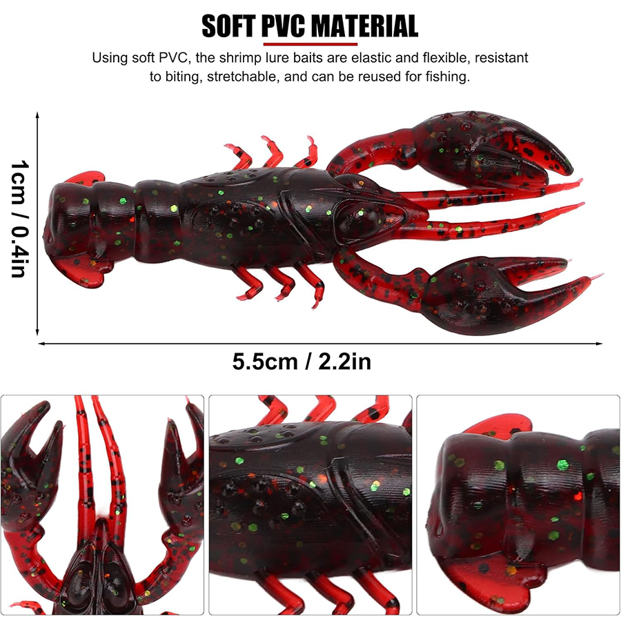 20pcs Crawfish Artificial Bait - đánh giá và giá Fishing Lure Soft Plastic